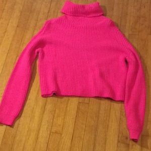 SO Hot Pink Turtleneck Sweater